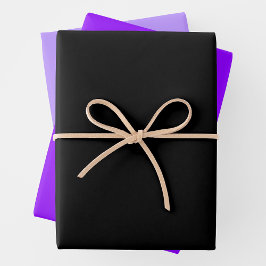 Schönes Lila, Blasses Lila und Schwarzes Komplemen Geschenkpapier Set