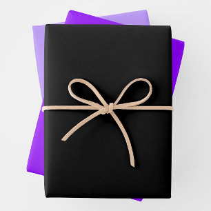 Schönes Lila, Blasses Lila und Schwarzes Komplemen Geschenkpapier Set