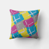 SCHÖNES Lila-blaugelbes Muster Kissen (Rückseite)