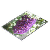 Schönes Lila Buddleia-Blume-Notebook Notizblock (Linke Seite)