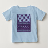 Schönes Lila Damast-Muster nahtlos Baby T-shirt (Vorderseite)