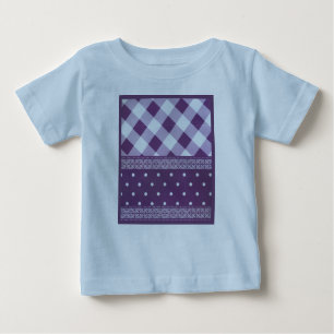 Schönes Lila Damast-Muster nahtlos Baby T-shirt