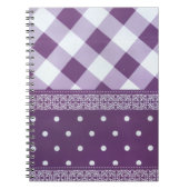 Schönes Lila Damast-Muster nahtlos Notizblock (Vorderseite)