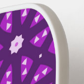 Schönes Lila geometrisches Muster Pickleball Schläger (Linke Seite)