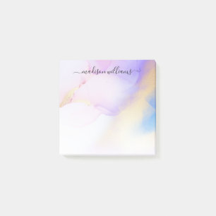 Schönes Lila Gold Aquarell Luxuskript Post-it Klebezettel