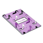 Schönes Lila Heels-Notebook Notizblock (Rechte Seite)