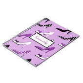 Schönes Lila Heels-Notebook Notizblock (Linke Seite)