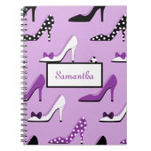 Schönes Lila Heels-Notebook Notizblock (Vorderseite)