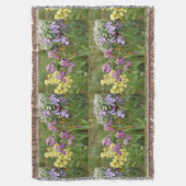 Schönes Lila Iris Blume Blumenstrauß Foto Decke (Vorderseite Vertikal)