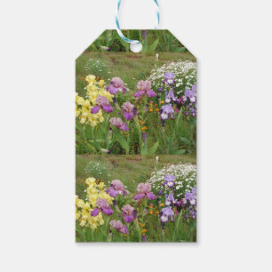 Schönes Lila Iris Blume Blumenstrauß Foto Geschenkanhänger