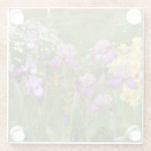 Schönes Lila Iris Blume Blumenstrauß Foto Glasuntersetzer (Rückseite)