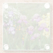 Schönes Lila Iris Blume Blumenstrauß Foto Glasuntersetzer (Rückseite)