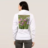 Schönes Lila Iris Blume Blumenstrauß Foto Hoodie (Schwarz voll)