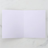 Schönes Lila Iris Blume Blumenstrauß Foto Karte (Innenseite)