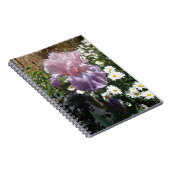 Schönes Lila Iris Blume Blumenstrauß Foto Notizblock (Rechte Seite)