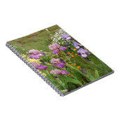 Schönes Lila Iris Blume Blumenstrauß Foto Notizblock (Rechte Seite)