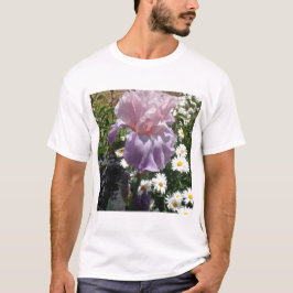 Schönes Lila Iris Blume Blumenstrauß Foto T-Shirt