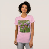 Schönes Lila Iris Blume Blumenstrauß Foto T-Shirt (Vorne ganz)