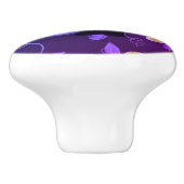 Schönes Lila Kabinett Pull Keramikknauf (Seitenansicht)
