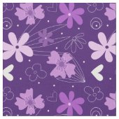 Schönes Lila Muster für Daisy Blume Stoff (Nahaufnahme)