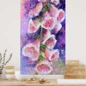 Schönes Lila Pink Blume Poster (Küche)