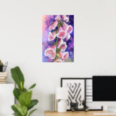 Schönes Lila Pink Blume Poster (Heimbüro)