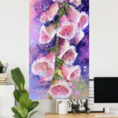 Schönes Lila Pink Blume Poster (Heimbüro)