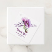 Schönes Lila Poppies Brautparty Geschenkanhänger (Beispiel)