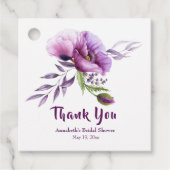 Schönes Lila Poppies Brautparty Geschenkanhänger (Vorderseite)