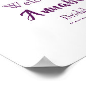 Schönes Lila Poppies Brautparty Poster (Ecke)