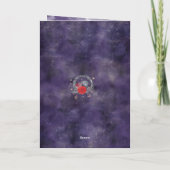 Schönes Lila Raven Halloween-Party Einladung (Rückseite)