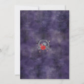 Schönes Lila Raven Halloween-Party Einladung (Rückseite)