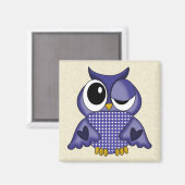 Schönes Lila Retroschüssel Magnet (Vorderseite/Rückseite)