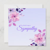 Schönes Lila Rosa Blumengestein Tief Beileid (Vorderseite)