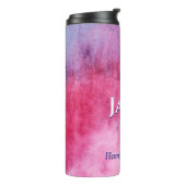 Schönes, Lila rosa Pastell-Design Thermosbecher (Nach links gedreht)