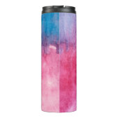 Schönes, Lila rosa Pastell-Design Thermosbecher (Rückseite)