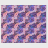 Schönes, Lila rosa Vaporwave-Muster Geschenkpapier (Flach)