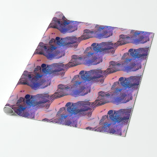 Schönes, Lila rosa Vaporwave-Muster Geschenkpapier
