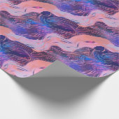 Schönes, Lila rosa Vaporwave-Muster Geschenkpapier (Ecke)