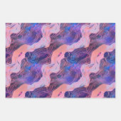 Schönes, Lila rosa Vaporwave-Muster Geschenkpapier Set (Vorderseite 3)
