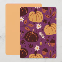 Schönes Lila und Orange Pumpkin Pattern