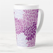 Schönes, Lila und weißes Design Milchtasse (Rechte Ecke)