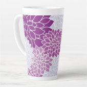 Schönes, Lila und weißes Design Milchtasse (Linke Ecke)