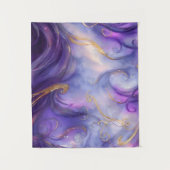 Schönes Lila wirbelloses Muster Wandteppich (Vorderseite)