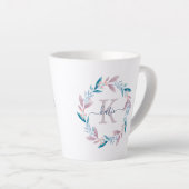 Schönes Lilac-Aquarell-Blumenmuster Milchtasse (Rechte Ecke)