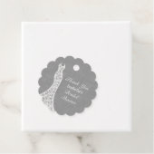 Schönes Linen Brautparty Vielen Dank Geschenkanhänger (Beispiel)