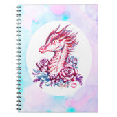 Schönes Lippenstift-Drache-Kunst-Notizbuch Notizblock (Vorderseite)