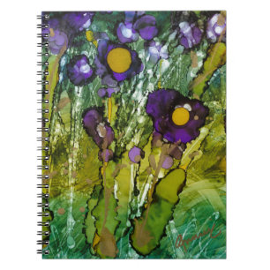 Schönes Lovitude Journal "Lila and Gold Iris" Notizblock