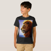 Schönes Löwenportrait auf See Personalisiert Kid T-Shirt (Vorne ganz)