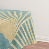 Schönes Lüftermuster, aquamarines Gold, Art-Deco-M Tischdecke (Beispiel)